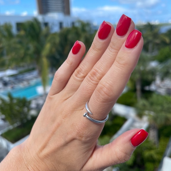 Bolt nail sterling silver 925 ring 7 - Picture 3 of 9